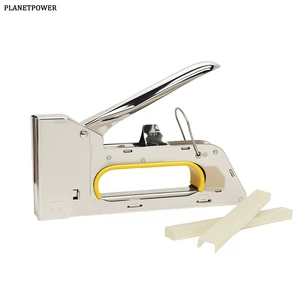 WISDOM Hand Tools Nailers Plastic Staples Carpentry Manual Stapler Machine Metal Hand Nail Gun for Plastic Nails