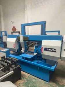 Fudeli GB4250 Semi-Automatic Band Saw Double Column Design 500x550mm Cutting Capacity Hydraulic System Stable Bar Stock Cutting