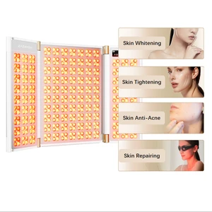 Professional Red Light Therapy Panel 496 LEDs 5 Wavelengths NIR 1064nm for Full Body Muscle Recovery & Skin Care