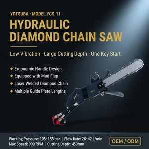 High Performance Aluminum Alloy Handheld Hydraulic Diamond Chain Concrete Wall Saw