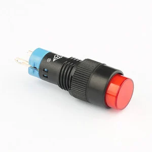 Red Round Led Indicator Lamp 110vdc Voltmeter Signals Indicator Light