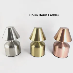 Boyid USB Rechargeable Battery Modern Metal Touch Control Night Light Table Iron Dome Shade Bedroom Restaurant Bar Atmosphere