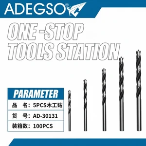 Wholesale Supply 5pcs Precision Wood Drill Bit Set for Wood Drilling