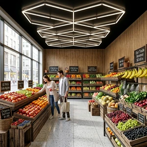 Fresh Produce Highlight Diamond Shop Lights Decor 6500K 120lm/W PC Dimmable OEM/ODM DIY Assembly High Lumen for Fruit Store
