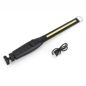 1200mAh Rechargeable Magnetic Work Light Multifunctional COB Slim Flashlight for Outdoor Emergency Portable LED Mechanic Light