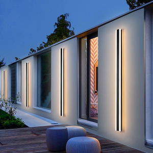 Factory Wholesale Modern Minimalist LED Outdoor Exterior Linear Wall Light IP65 Waterproof For Villa Garden Facade