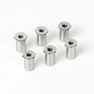 Stainless Iron Through-hole Rivet Nut Column, Flat Head Threaded Insert Rivet Nut