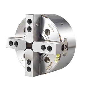 Taiwan Quality 6 Inch Through-Hole Hydraulic CNC Power Chuck 4 Jaw Lathe Chuck LEILIKA Manufacturer Machine Tools Accessories