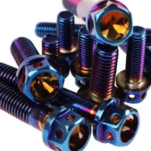 Factory Direct Sales High-strength Carbon Steel Colorful Titanium Flange Bolts Hexagon Flange Bolts For Various Applications