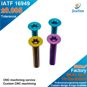 China Manufacturers Custom High Quality Titanium Alloy Wholesale Machine Countersunk Hex Head Screw Aluminum Colorful Anodized