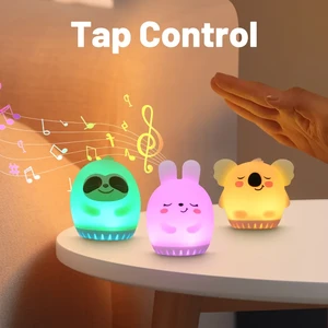 Led Mini Night Light Easy Cary Silicon Sloth Lamp with White Noise Soothing Sounds for Kids Customized Rechargeable