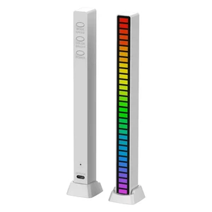 Howlighting High Quality Cheap Price Rechargeable RGB Voice Control LED Music Level Light Pickup Lamp Rhythm Music Lights