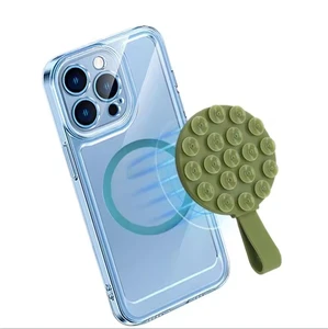 Silicone Suction Cup Phone Mount Magnetic Suction Phone Case Holder Strong Grip Hands-Free Adhesive Mirror Shower Phone Holder