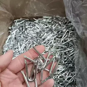 Wholesale Factory 9GX1'' Hot Sale Galvanized Steel sharp Point Smooth Shank U Shaped Nail for Construction Fixing