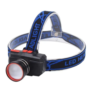 Super Bright High Power LED Rechargeable Headlamp Forehead Flashlight IP44 Waterproof 300-499M Range Dimmable for Camping