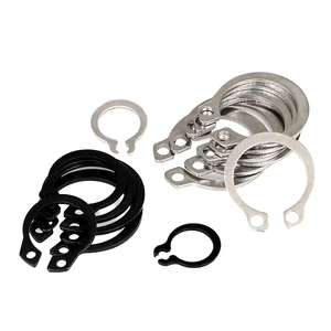 M6-M50 C Type Carbon Steel Retaining Rings Black Finish DIN471 GB894 Shaft Snap Rings External Circlip Design Heavy Industry