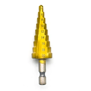 Drill Bits Hss Step Drill Bit Multipurpose Titanium Coated Metal Drill Bit
