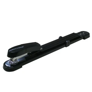 Quality Office Manual Metal Half Strip Magazine Long Arm Reach Stapler With Long Nose