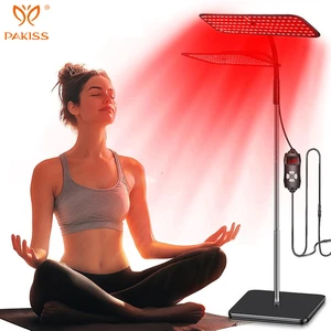 PAKISS Professional Red Light Therapy Device with Stable Stand - PAKISS 126 LEDs Dual Wavelength Panel