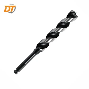 DT Double Flutes Auger Drill Bit for Wood Drilling High Carbon Steel #65 Drill Bit for Soft and Hard Wood