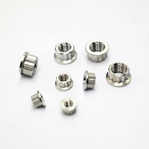 OEM ODM Customized 12-Point Flange Nuts Wholesale MSGP Brand Titanium M1-M8 Automobile Manufacturing Gr1 Gr2 High Strength Heat