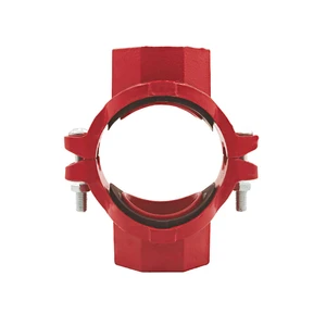 Threaded Mechanical Cross Ductile Iron Fire Protection Split Four Way Mechanical Pipe Connector