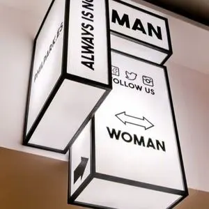 Factory Customized Colorful Rectangle Decorative Acrylic Stainless Steel Street Commercial Outdoor Signage Advertising LED Light