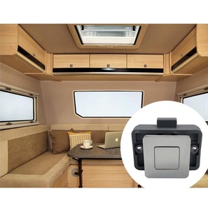 Metal Push Button Latch Square RV Push Button Catch Nickel for RV Motorhome Cabinet caravan Offroad Camper Trailers