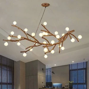 BGST Lighting Nordic Living Room Restaurant Hanging Lamp Luxury Art Dining Room Tree Branch Chandelier Modern