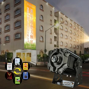 600W Advertising Projection Lamp Waterproof Outdoor Signage Projection Lamp Aluminum Alloy Six Image Advertising Spotlight