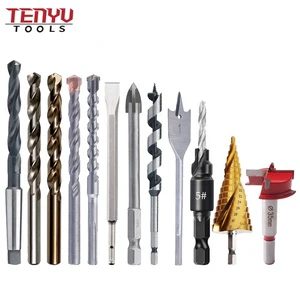 Multipurpose HSS Twist Metal Drill Bits Wood SDS Masonry Glass Drill Bit Countersink Step Forstner Bit Set for Wood Masonry Tile