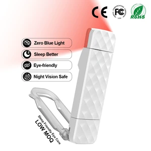 USB Rechargeable Red Light Therapy Book Light Clip On Reading Lamp 4 Lighting Modes Eye Protection Night Reading