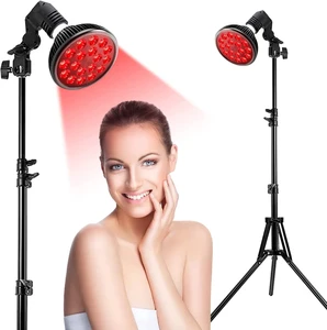 54W Infrared Red Light Therapy Lamp with Timer Adjustable Tripod Stand Portable Beauty Lamp for Pain Relief Skin Care Device