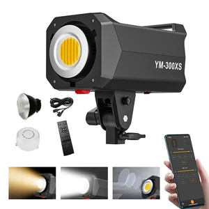 YM-300XS 300W Bi-color LED Video Light Bowens Mount Studio Continuous Lighting with APP Control for Live Stream
