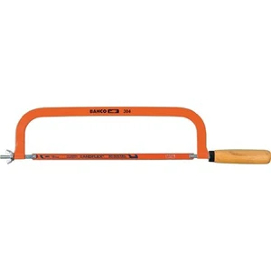 BAHCO Metal-Cutting Saw with 304 Frame 300mm Blade Length 24 Teeth/Inch Wooden Handle