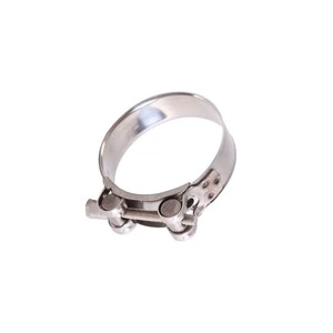 Stainless Steel 201/304/316 Heavy Duty Adjustable Single Bolt Pipe Clamp 17-252mm Inch Polished