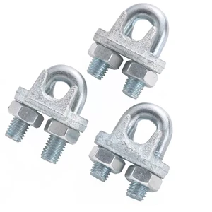 Jkte Factory Wholesale Hot-Dip Galvanized Malleable Iron JK Series Bolted Clamp Mounting Wire Clip For Power Line Stay Wire Guy