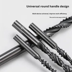Extended Multi-Functional Wood Sawtooth Drill Bit, 4-in-1 High-Hardness HSS Four-Flute Saw Drill Bit