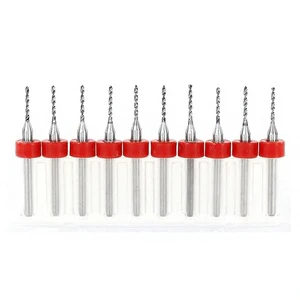 1mm Micro Drill Bit Tungsten Steel Uncoated with Straight 1/8 Inch Shank for PCB and Stone CNC Engraving