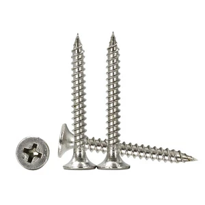 304 Stainless Steel Fasteners Drywall Screw For Factory Usage Wooden Surface Polished Plain Treatment Metric Measurement System