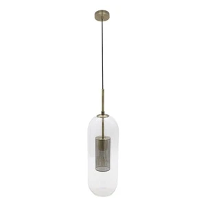 colgante de luces 1xe27 de cuero, dimensiones 15x15 cm, ideal para decoracin de interiores y ambientes clidos.