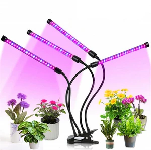 Grow Lights for Indoor Plants LED Full Spectrum Grow Light Strip Clips and 51 Inch Cables USB/Plug Red Blue Plant Light