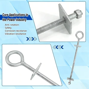 Construction Grade Eye Bolt Long Bolt | Rust Resistant Heavy Duty Threaded Fastener