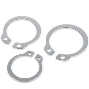 Custom 304/316 Stainless Steel Open-Type Industrial Elastic Retaining Ring for Auto Fixed Bearings