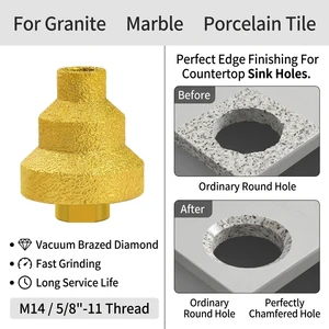 Vacuum Brazed Diamond Chamfer Drill Bit M14 5/8