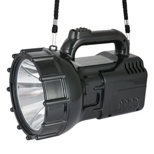 High Power Rechargeable LED Searchlight Factory Emergency Light for Hunting Camping Outdoor with Hidden Charger Handheld