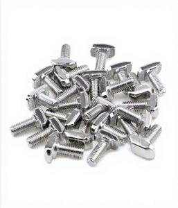 YZ Aluminum M8x20/25/30/35 Drop-in T-head Hammer Screw T Slot Shaped Nut Track Bolts Anodized 12-Year Solar Mounting System
