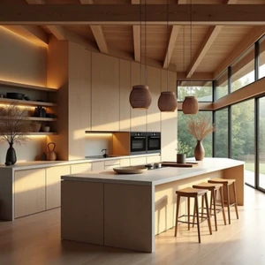 CBMmart Modern Kitchen Cabinets With Adjustable Cabinet Feet