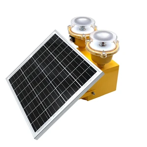 18W Solar Panel Long Lifespan Big Battery Twin Aircraft Obstruction Light
