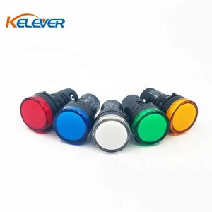 LED Indicator Lights 220V Waterproof Pilot Light AC/DC 12V 48V 110V 380V Compatibility AD16-22mm Equipment Indicator Plastic